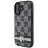 DKNY DKHCP16SPCPTSSK iPhone 16 6.16.1 czarny/black hardcase Checkered Pattern & Printed Stripes